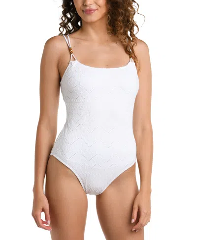 La Blanca Women's Saltwater Sands Tank One-piece Swimsuit In White