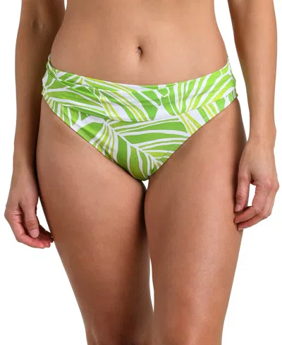 La Blanca Women's Serene Palm Sash Hipster Swim Bottoms In Apple