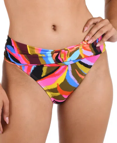 La Blanca Women's Tropic Waves Shirred-band Hipster Bikini Bottoms In Multi