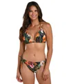 La Blanca Womens Tropical Hideaway Halter Bra Bottoms In Multi