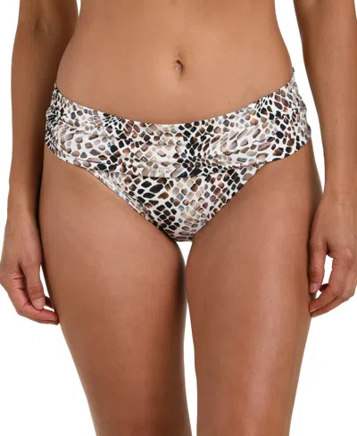 La Blanca Wild Whispers Shirred Band Hipster Bikini Bottom In Multi