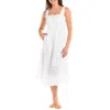 La Blanca Shadow Smocked Bodice Cover-up Sundress In Gray