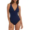 La Blanca Island Goddess Multistrap Cross Back One Piece Swimsuit In Multi