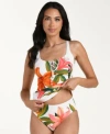 La Blanca Womens Jungle Blossoms Scoop Neck Tankini Bottoms In Multi