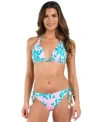 La Blanca Womens Opulent Palm Halter Bikini Top Hipster Bottoms In Multi