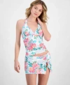 La Blanca Womens Rivera Resort Halter Goddess Tankini Exclusively At Macys Rivera Resort Printed Swim Skirt In White