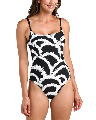 La Blanca Woven Shadows Lingerie One Piece Swimsuit In Black