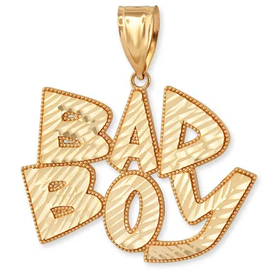 Pre-owned La Blingz Bad Boy Gold Hip-hop Dc Pendant In Yellow Gold