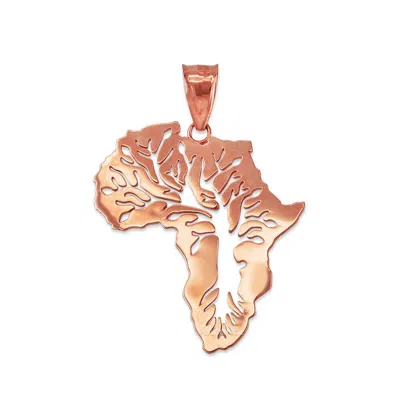 Pre-owned La Blingz Rose Gold Africa Tree Of Life Pendant Necklace