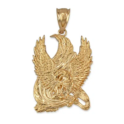 Pre-owned La Blingz Yellow Gold High Polished Eagle Pendant