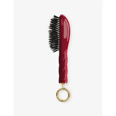 La Bonne Brosse Cherry Red N.02 The Care & Detangling The Essential Mini Hair Brush In Burgundy