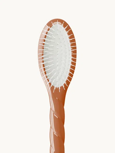 La Bonne Brosse N.07 The Petite Stimulating And Detangling Brush Terracotta In Brown
