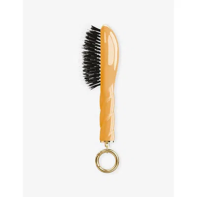 La Bonne Brosse Saffron Yellow N.02 The Care & Detangling The Essential Mini Hair Brush In Orange