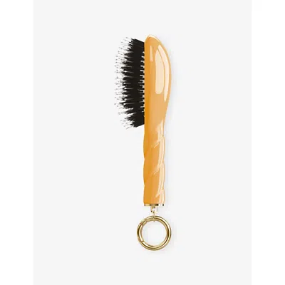 La Bonne Brosse Saffron Yellow N.03 The Gentle Scalp The Essential Soft Mini Hair Brush In Orange