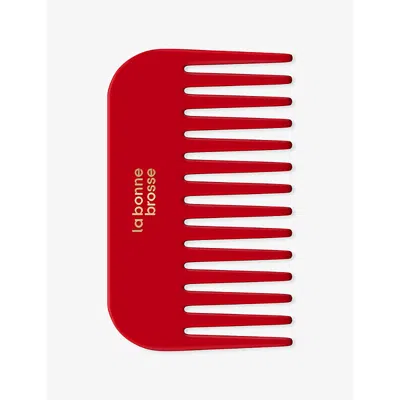 La Bonne Brosse Small Wide-tooth Detangling Acetate Comb Red