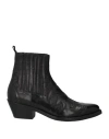 La Bottega Di Lisa Woman Ankle Boots Black Size 7 Leather In Black