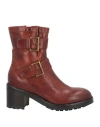 La Bottega Di Lisa Woman Ankle Boots Brown Size 8 Leather In Brown