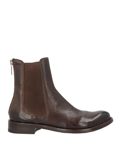 La Bottega Di Lisa Woman Ankle Boots Dark Brown Size 7.5 Leather