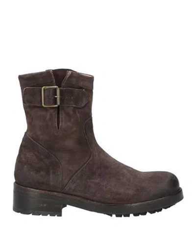 La Bottega Di Lisa Woman Ankle Boots Dark Brown Size 8 Leather