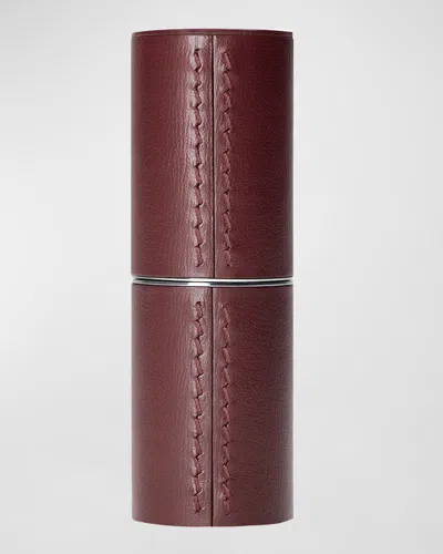 La Bouche Rouge Leather Lipstick Case In Chocolate