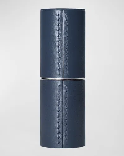 La Bouche Rouge Leather Lipstick Case In Navy