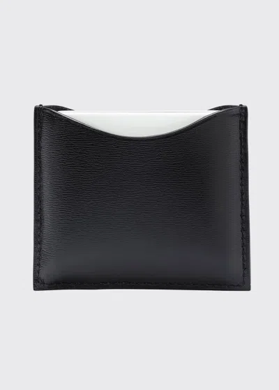 La Bouche Rouge Refillable Fine Leather Compact Case In Black