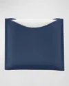 La Bouche Rouge Refillable Leather Compact Case In Navy