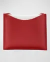 La Bouche Rouge Refillable Leather Compact Case In White