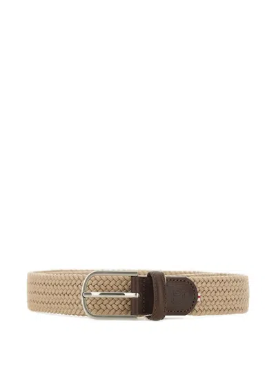 La Boucle Dubai Woven Leather Belt In Brown