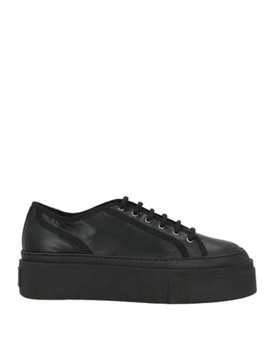La Cabala Woman Sneakers Black Size 11 Leather
