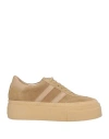 La Cabala Woman Sneakers Sand Size 8 Leather