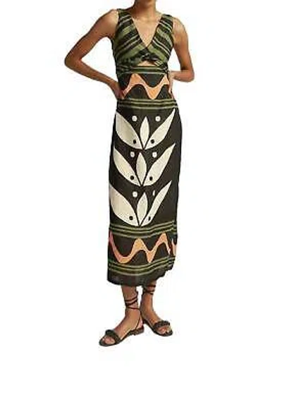 Pre-owned La Ca De  Cruz Simone Dress In Lotus - Size Xs In Green