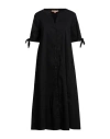 La Camicia Woman Midi Dress Black Size 8 Cotton, Polyamide, Elastane
