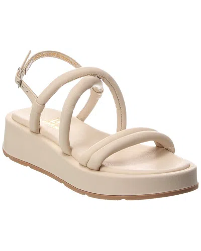 La Canadienne Abi Leather Platform Sandal In Neutral