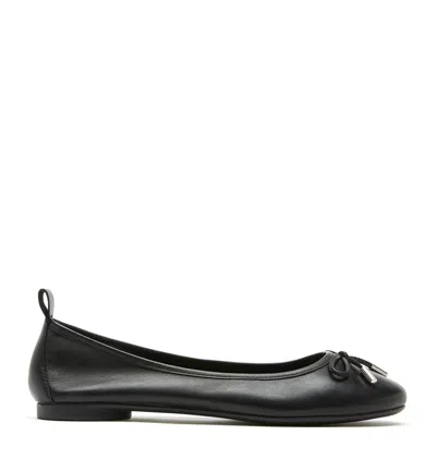 La Canadienne Amaria Leather Ballet Flat In Black