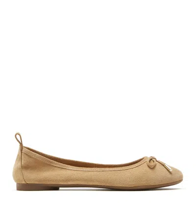 La Canadienne Amaria Suede Ballet Flat In Brown