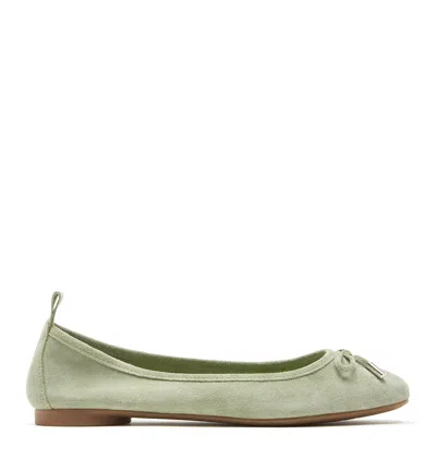 La Canadienne Amaria Suede Ballet Flat In Green