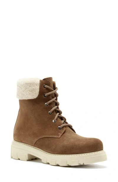 La Canadienne Andy Waterproof Genuine Shearling Winter Boot In Brown