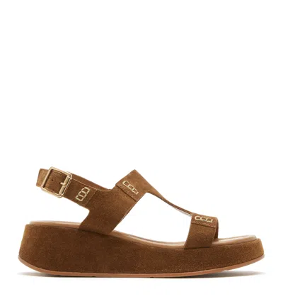 La Canadienne Antoni Suede Sandal In Brown