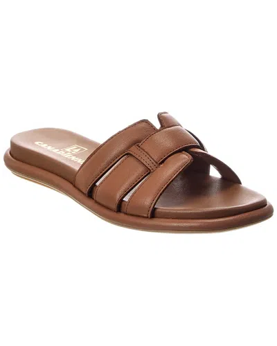 La Canadienne Arden Leather Sandal In Brown
