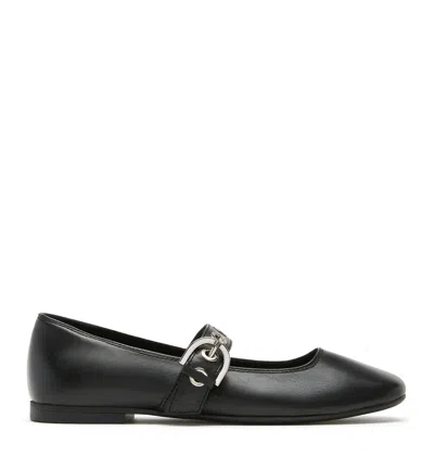La Canadienne Ariah Mary Jane Leather Flat In Black