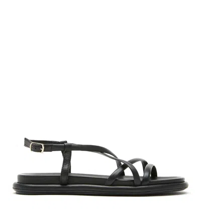 La Canadienne Astro Leather Sandal In Black