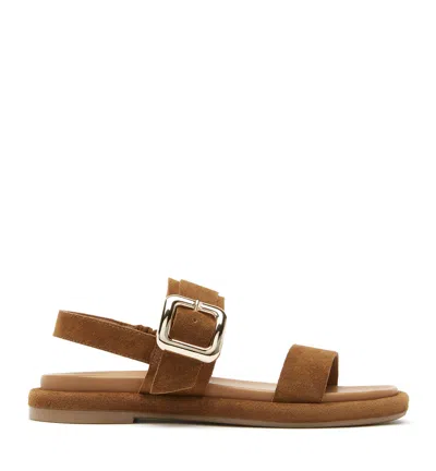 La Canadienne Auden Suede Sandal In Brown