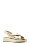 La Canadienne Axis Leather Platform Sandal In Gold