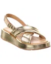 La Canadienne Axis Leather Platform Sandal In Multi