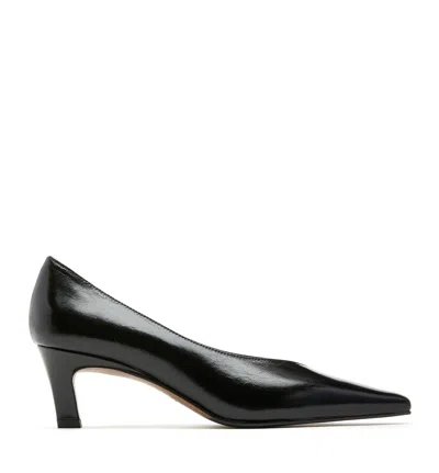 La Canadienne Beckham Crushed Leather Pump In Black