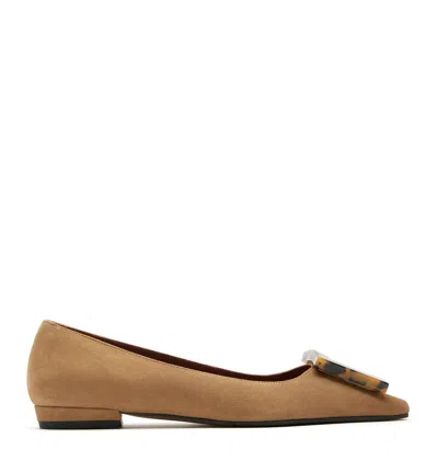 La Canadienne Bose Suede Flat In Brown