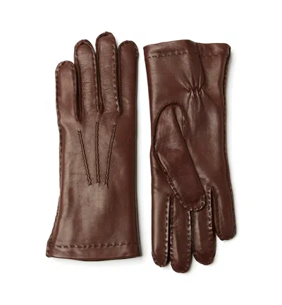 La Canadienne Cabaret Shearling Lined Leather Glove In Café