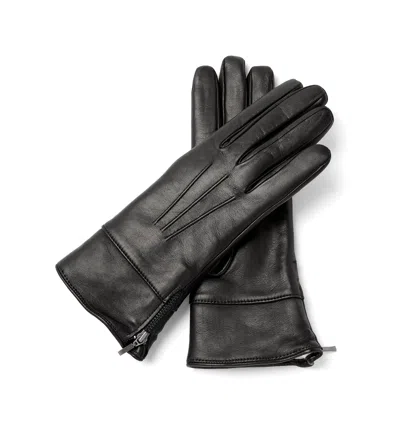 La Canadienne Caine Shearling-lined Leather Gloves In Black