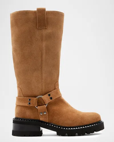 LA CANADIENNE CHAD SUEDE LUG SOLE KNEE-HIGH BOOTS